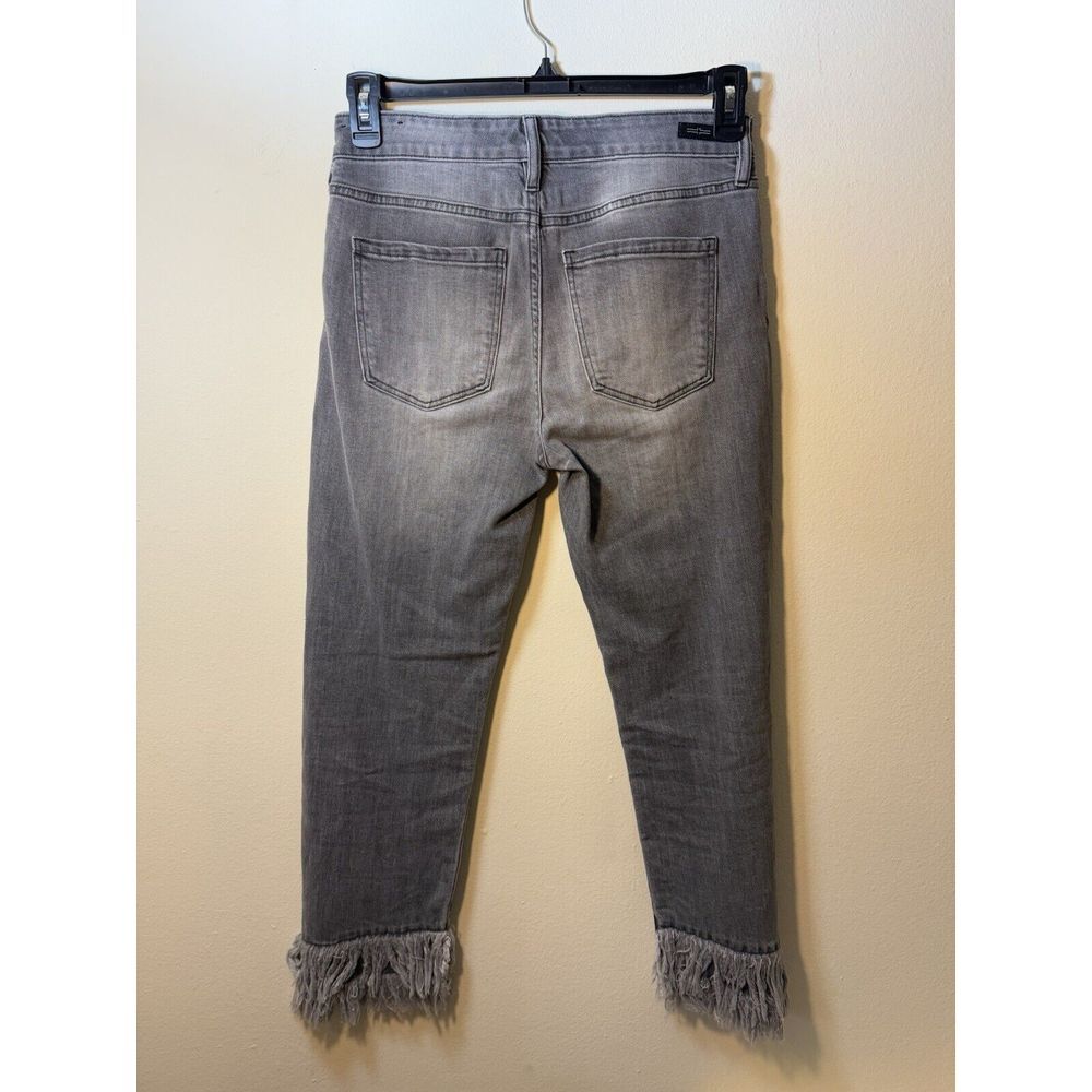 Liverpool Los Angeles Women's The Crop Straight Fringe Bottom Jeans Size 2/26 - Picture 5 of 6